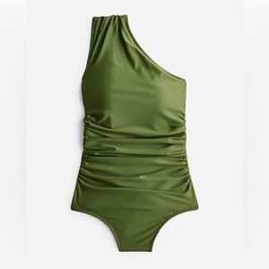 J CREW Ruched one-shoulder one-piece